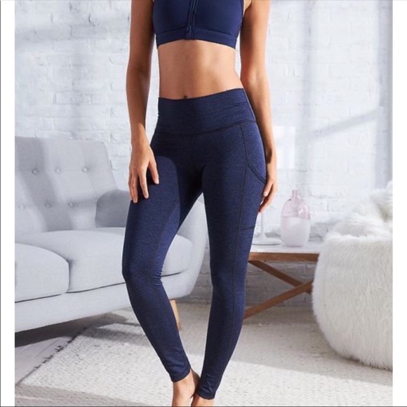 aerie Pants - Aerie High Rise Pocket Legging Navy Blue